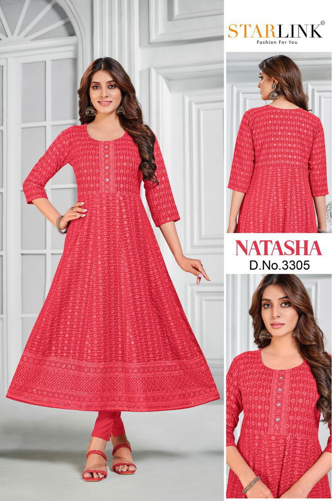 Starlink Natasha Festive Wear Wholesale Anarkali Kurtis Catalog